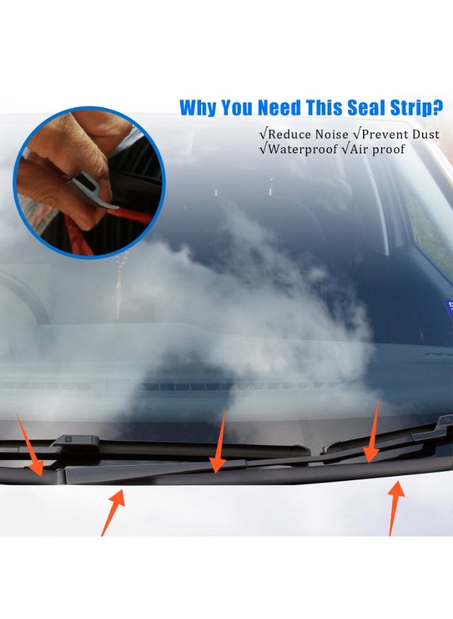 KISSUN Windshield Rubber Seal Strip,Weather Stripping Seal Strip for Windshield,Car Weather Stripping,Sunroof Seal for Car/Truck/SUV Front Rear Windshield(5.6FT/1.7M,1PC) - Image 3
